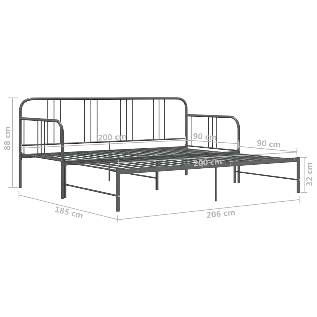 Ausziehbett Tagesbett Schlafsofa Gästebett Metallbett Mehrere Auswahl Vidaxl
