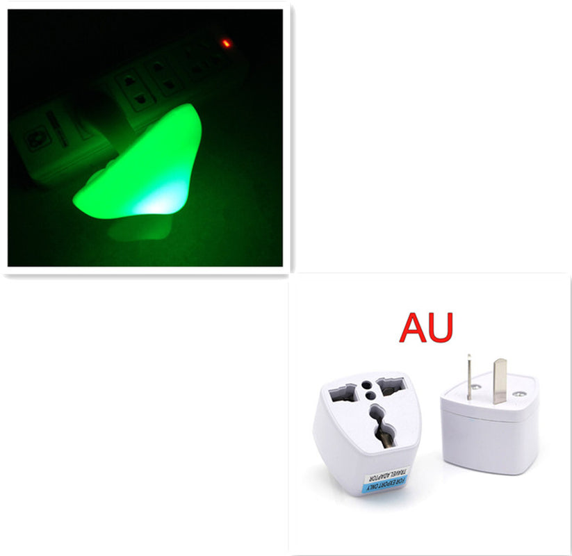 LED Night Light Mushroom Wall Socket Lamp EU US Plug Warm White Light-Control Sensor Bedroom Light Home Decoration