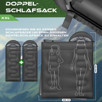 KESSER® Schlafsack Camping Mumienschlafsa