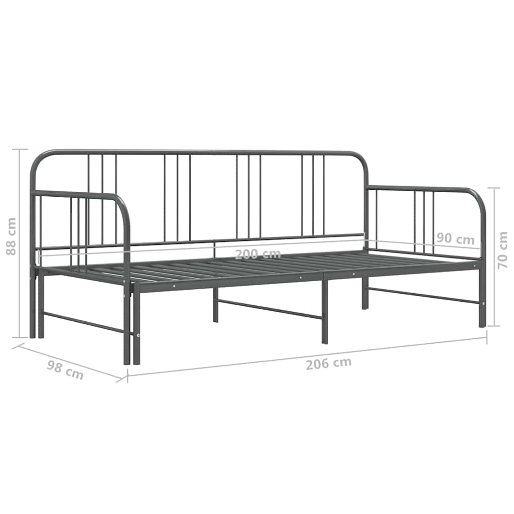 Ausziehbett Tagesbett Schlafsofa Gästebett Metallbett Mehrere Auswahl Vidaxl