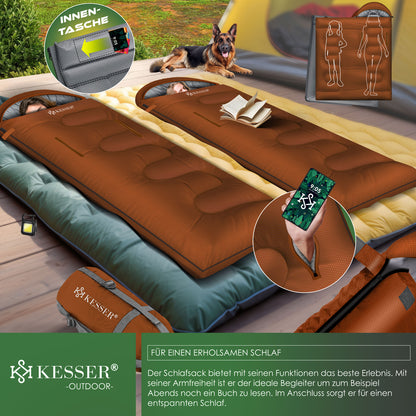 KESSER® Schlafsack Camping Mumienschlafsa