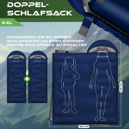 KESSER® Schlafsack Camping Mumienschlafsa