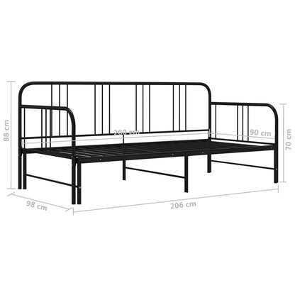 Ausziehbett Tagesbett Schlafsofa Gästebett Metallbett Mehrere Auswahl Vidaxl