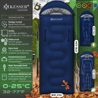 KESSER® Schlafsack Camping Mumienschlafsa