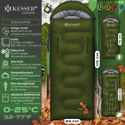 KESSER® Schlafsack Camping Mumienschlafsa