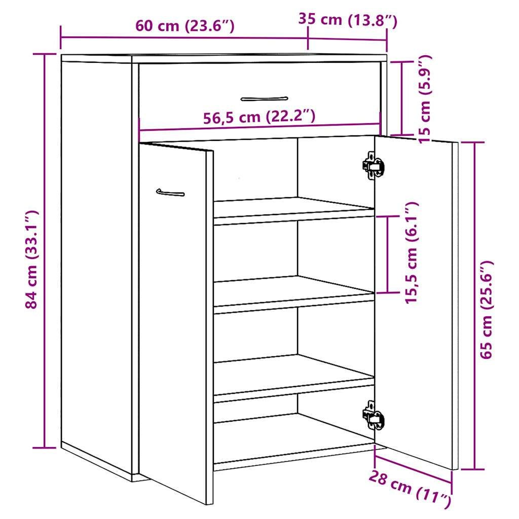 Schuhschrank Schuhregal Schuhkommode Schuhständer Schuhablage Flurschrank Vidaxl