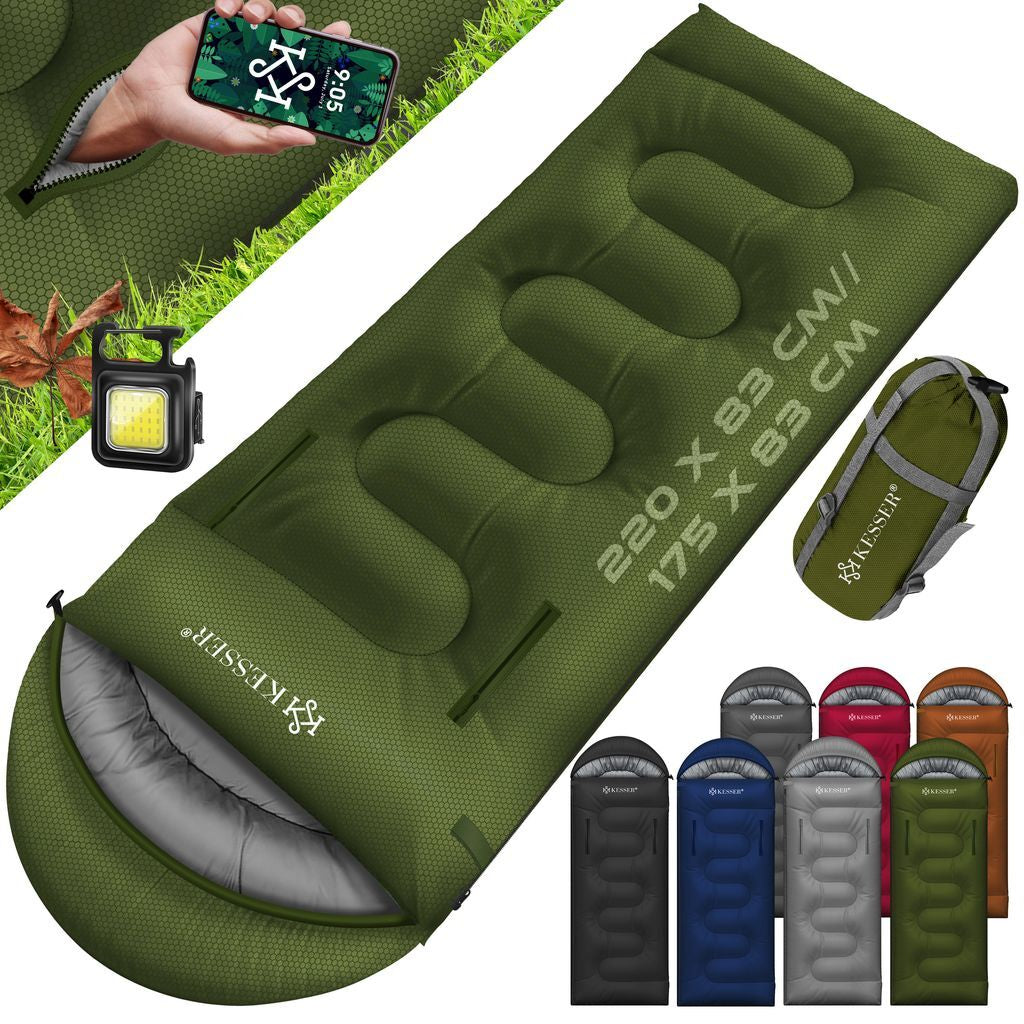 KESSER® Schlafsack Camping Mumienschlafsa