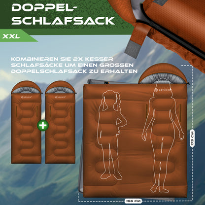 KESSER® Schlafsack Camping Mumienschlafsa