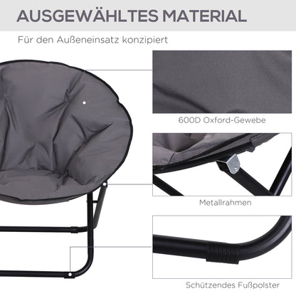 Klappstuhl Klappsessel Campingstuhl Gartenstuhl Lounge Sessel Faltbar Gepolstert
