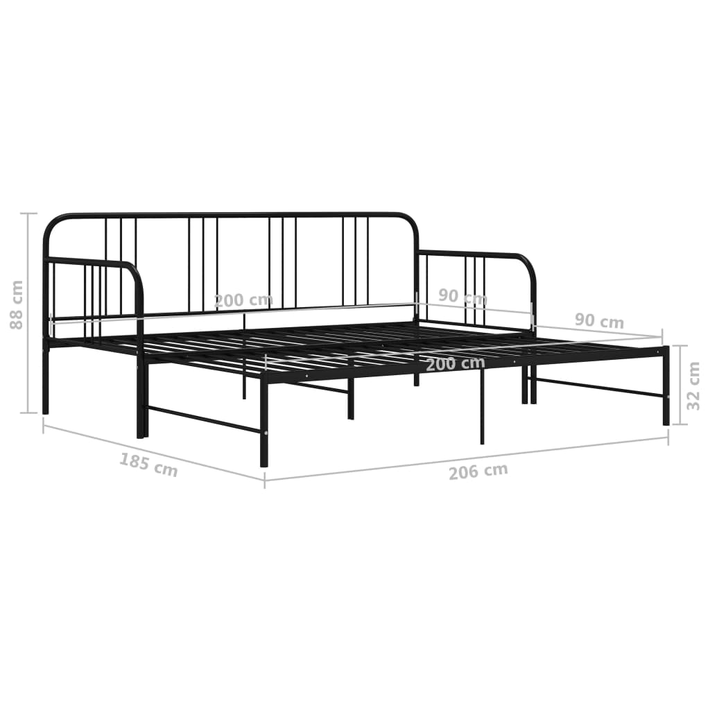 Ausziehbett Tagesbett Schlafsofa Gästebett Metallbett Mehrere Auswahl Vidaxl