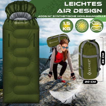 KESSER® Schlafsack Camping Mumienschlafsa